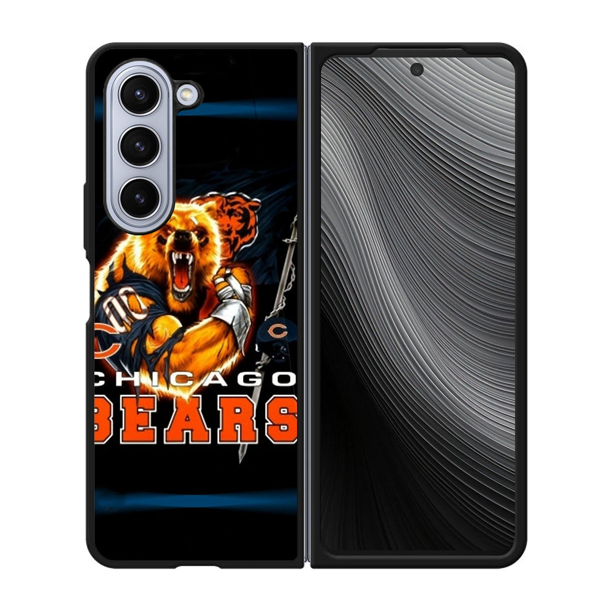 Rare Chicago Bears NFL Team Bear Mascot Case Samsung Galaxy z Fold 5 5G BC1815
