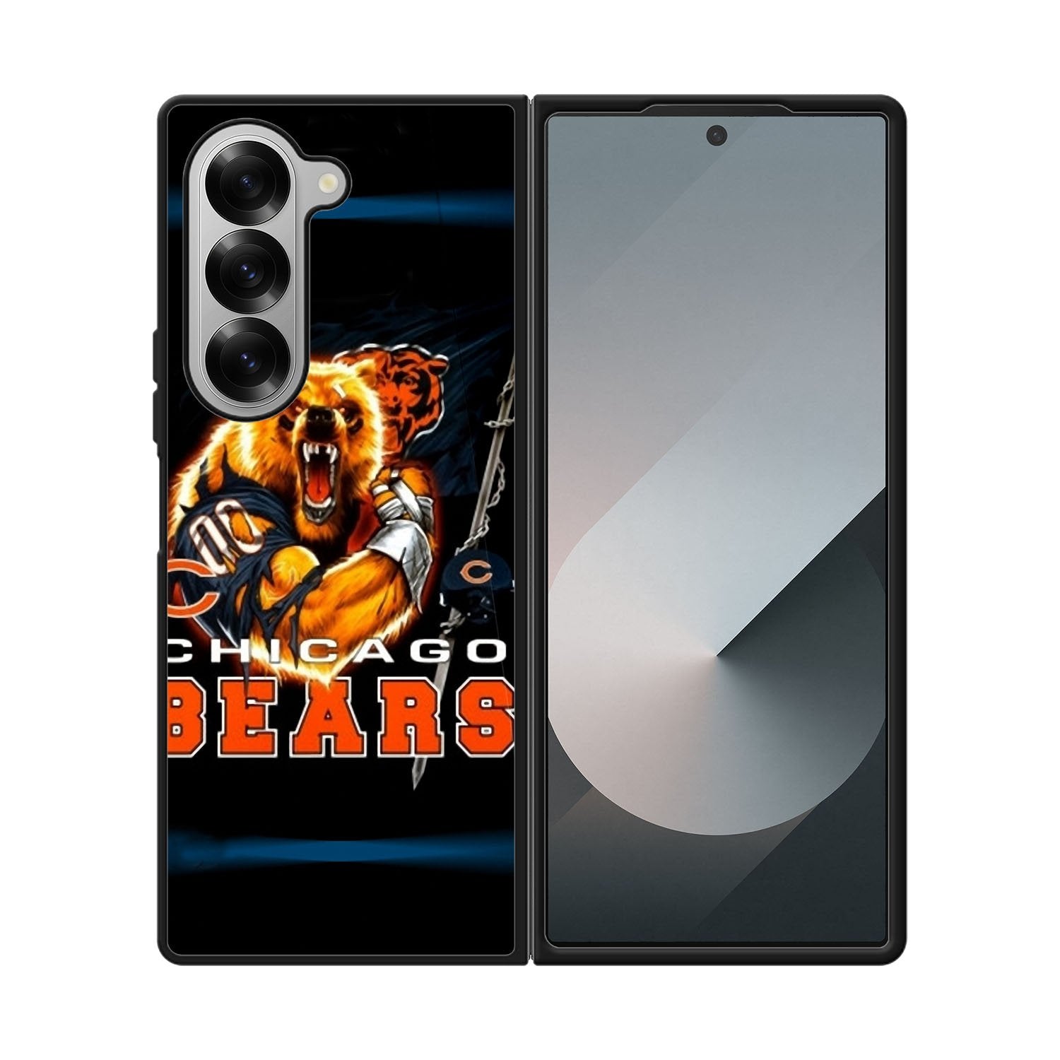 Rare Chicago Bears NFL Team Bear Mascot Case Samsung Galaxy Z Fold 6 5G BC1815