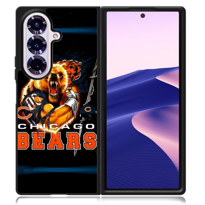 Rare Chicago Bears NFL Team Bear Mascot Samsung Galaxy Z Fold 7 5G Case BC1815