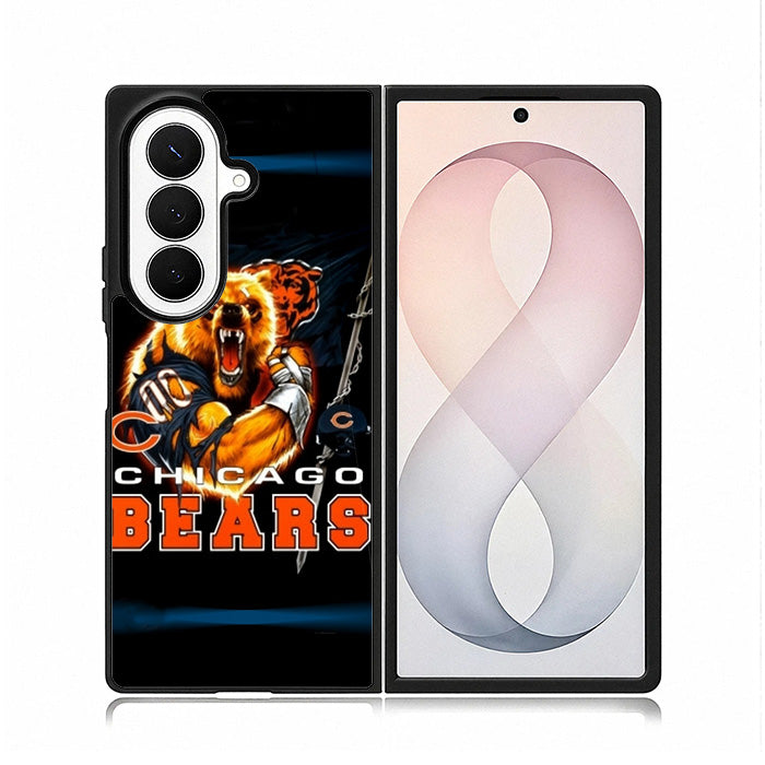 Rare Chicago Bears NFL Team Bear Mascot Samsung Galaxy Z Fold 8 Ultra Case BC1815