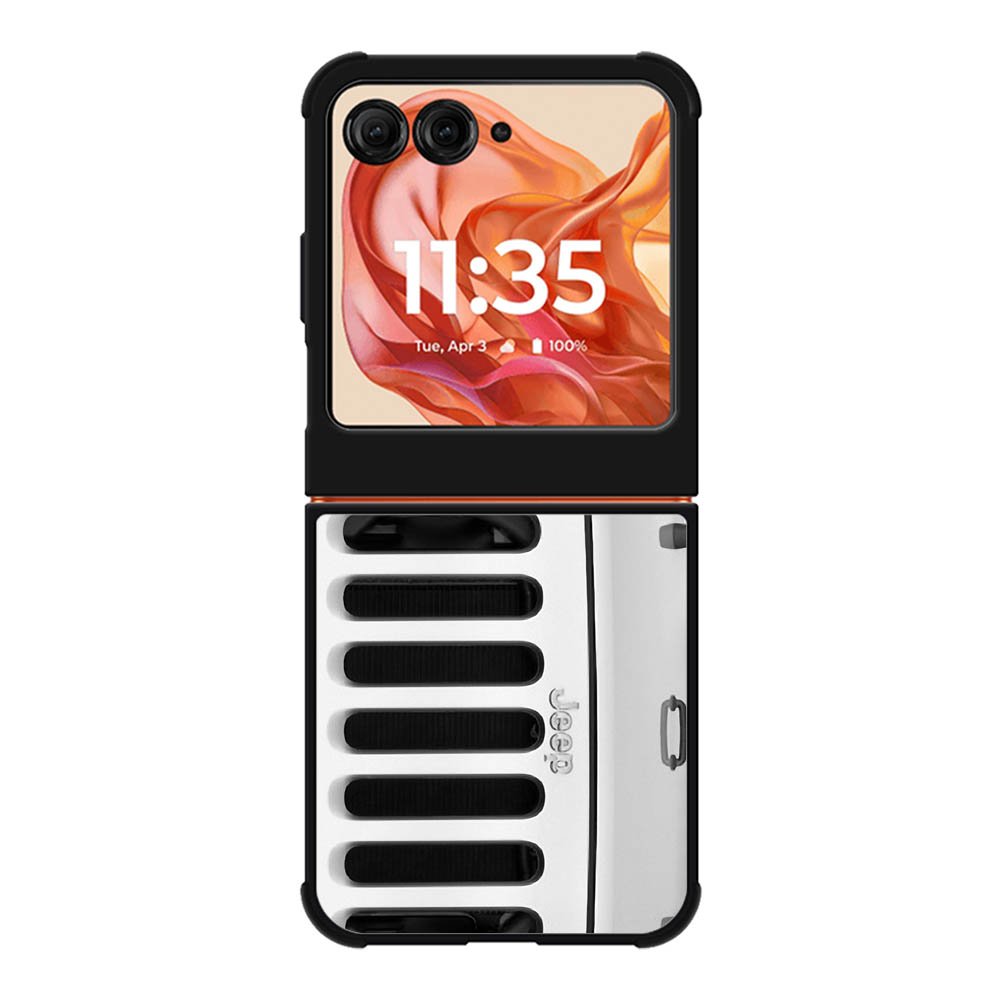 White Jeep Wrangler Motorola Moto Razr 2025/2024 , Moto Razr 60/50 Case BC1875