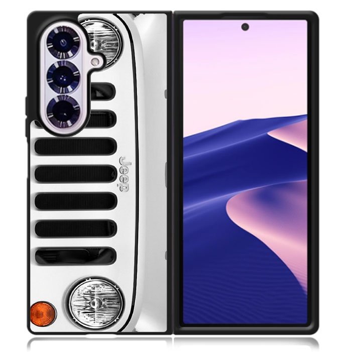 White Jeep Wrangler Samsung Galaxy Z Fold 7 5G Case BC1875
