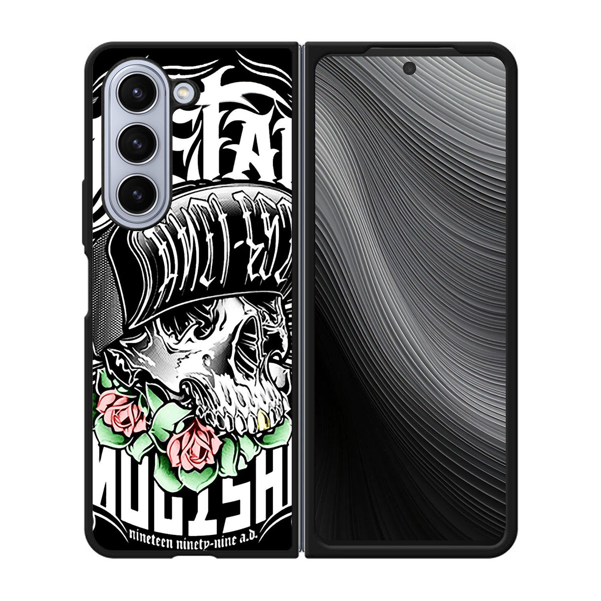 New Metal Mulisha Rose Of Skull Case Samsung Galaxy z Fold 5 5G BC1894