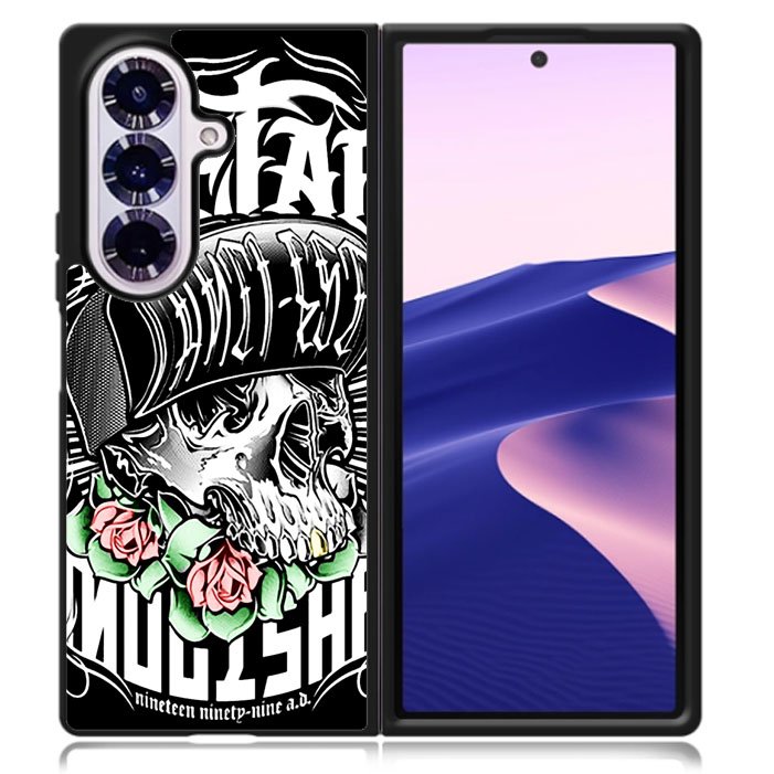 New Metal Mulisha Rose Of Skull Samsung Galaxy Z Fold 7 5G Case BC1894
