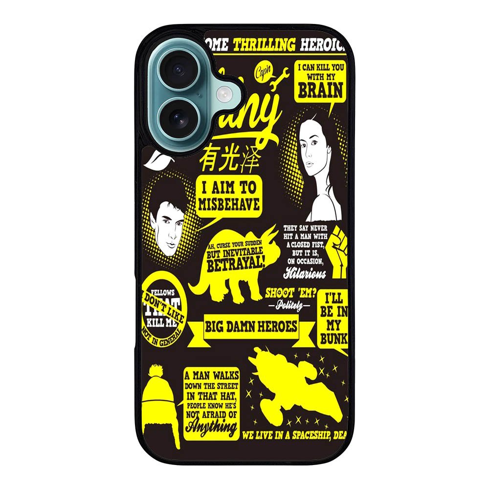 Firefly Serenity Collage Quotes Case iPhone 16 Plus BC1931