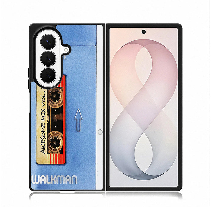 Sony Walkman Awesome Mix Vol 1 Blue Tape Samsung Galaxy Z Fold 8 Ultra Case BC1825