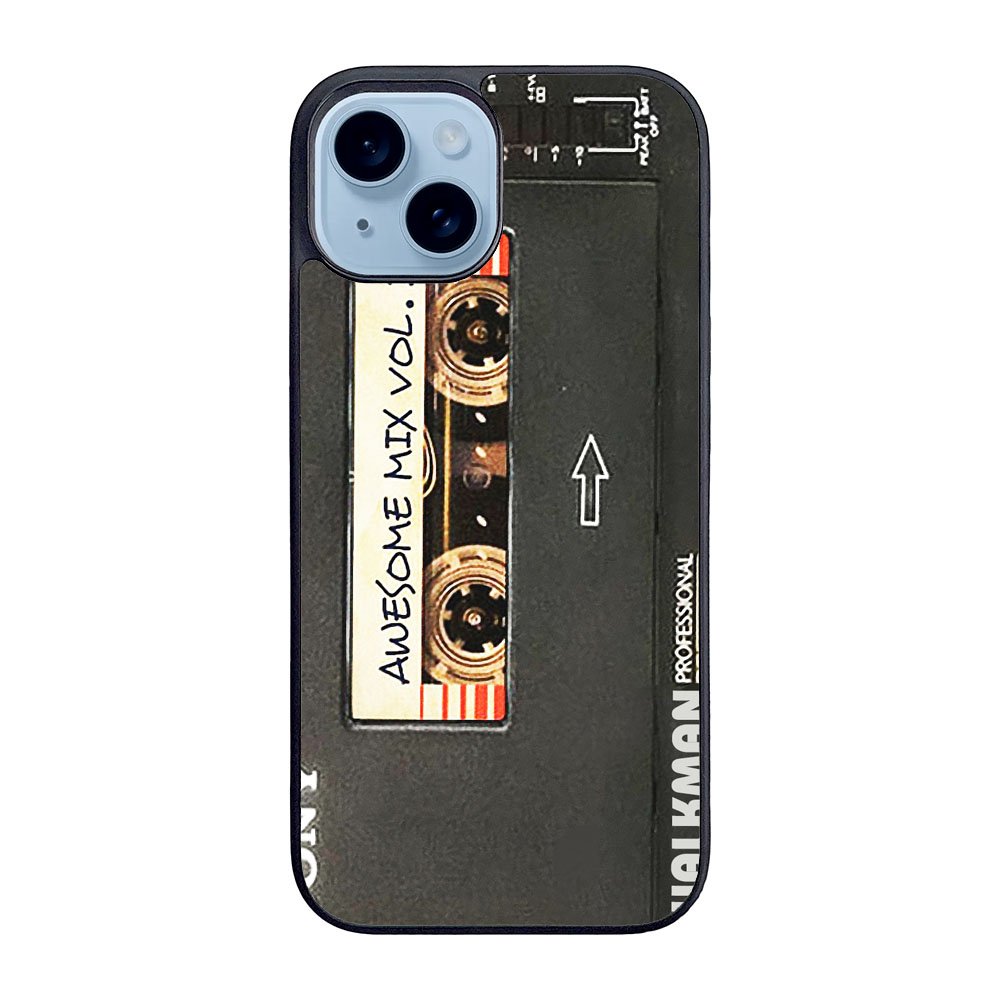 Sony Walkman Awesome Mix Vol 1 Black Tape Case iPhone 15 Plus BC1826