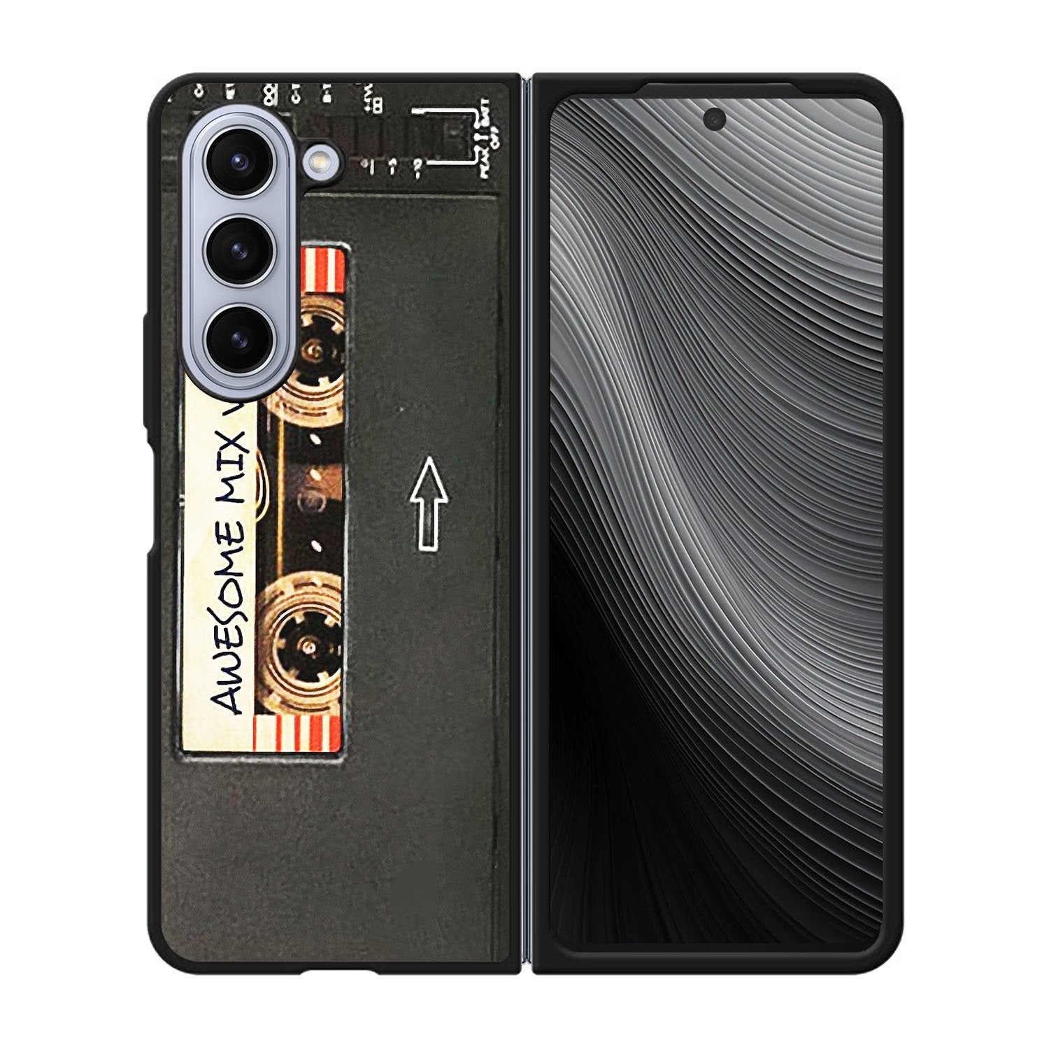 Sony Walkman Awesome Mix Vol 1 Black Tape Case Samsung Galaxy z Fold 5 5G BC1826