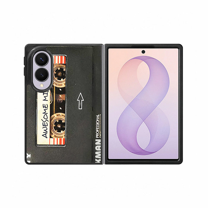 Sony Walkman Awesome Mix Vol 1 Black Tape Samsung Galaxy Z Fold 8 Case BC1826