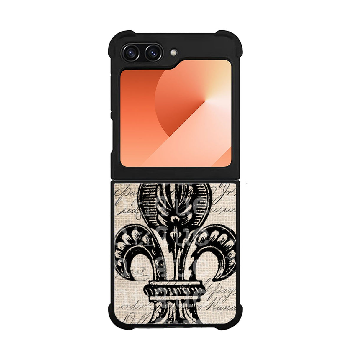 Vintage Brown Fleur de Lis Case Samsung Galaxy Z Flip 6 5G BC1953