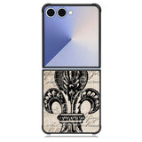 Vintage Brown Fleur de Lis Samsung Galaxy Z Flip 7 Case BC1953
