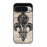 Vintage Brown Fleur de Lis Case Google Pixel 9 Pro XL BC1953