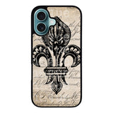 Vintage Brown Fleur de Lis Case iPhone 16 Plus BC1953