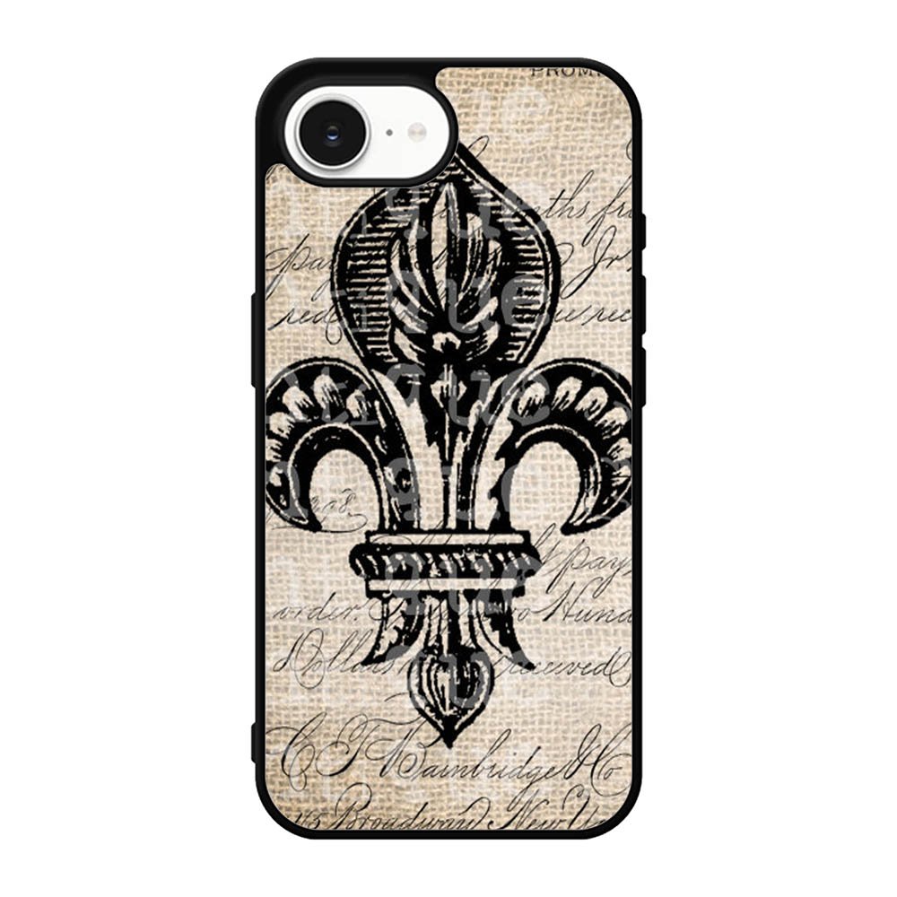 Vintage Brown Fleur de Lis iPhone 17e Case BC1953