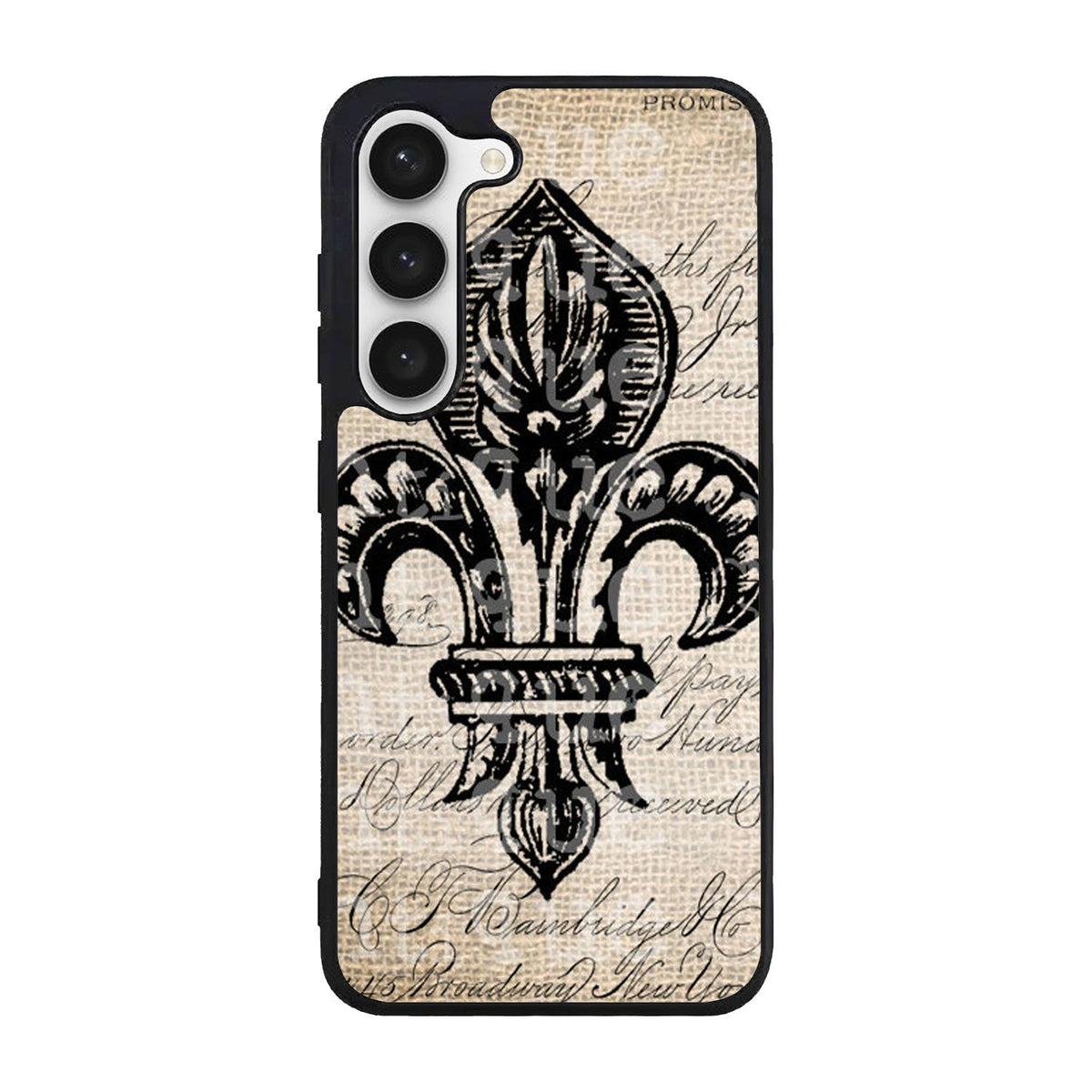 Vintage Brown Fleur de Lis Case Samsung Galaxy S23 5G BC1953
