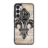 Vintage Brown Fleur de Lis Case Samsung Galaxy S25 5G BC1953