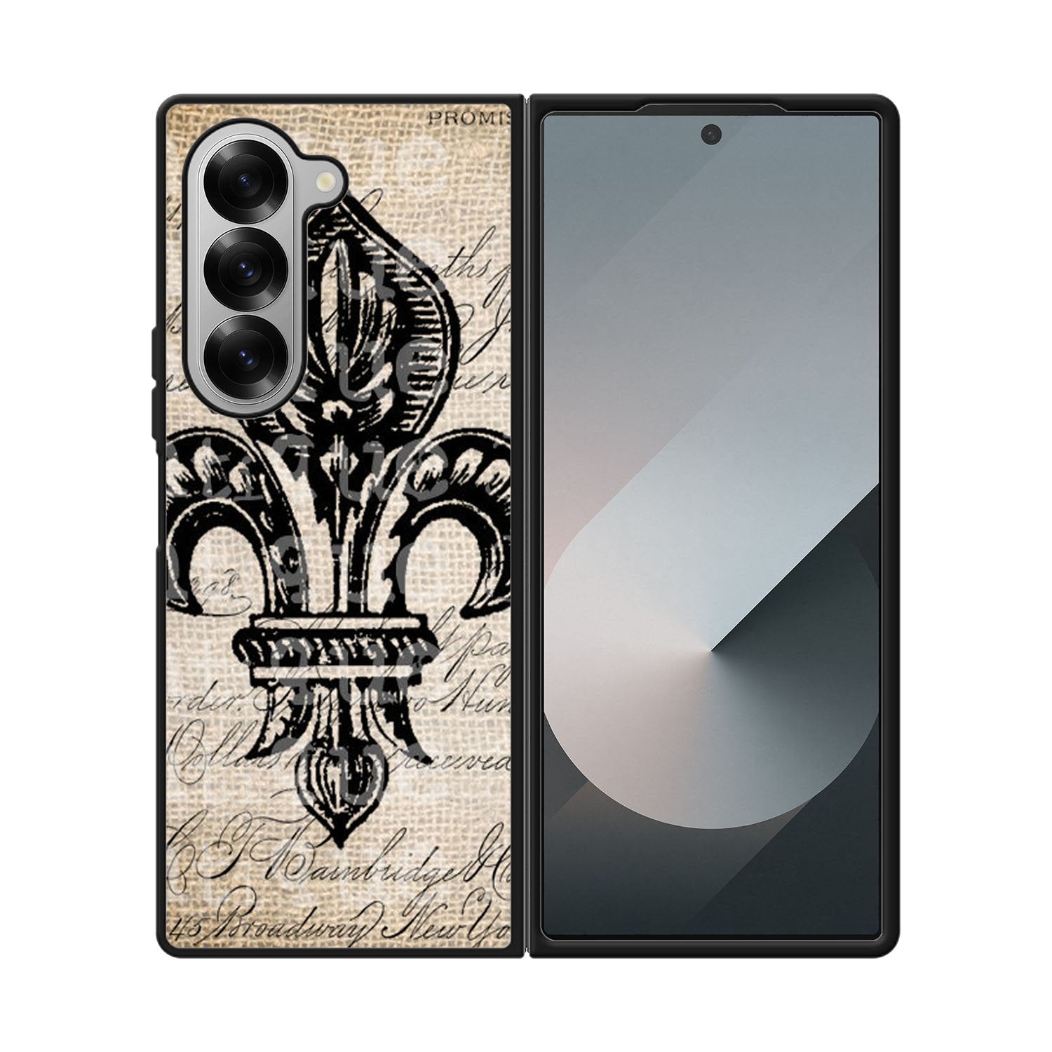 Vintage Brown Fleur de Lis Case Samsung Galaxy Z Fold 6 5G BC1953