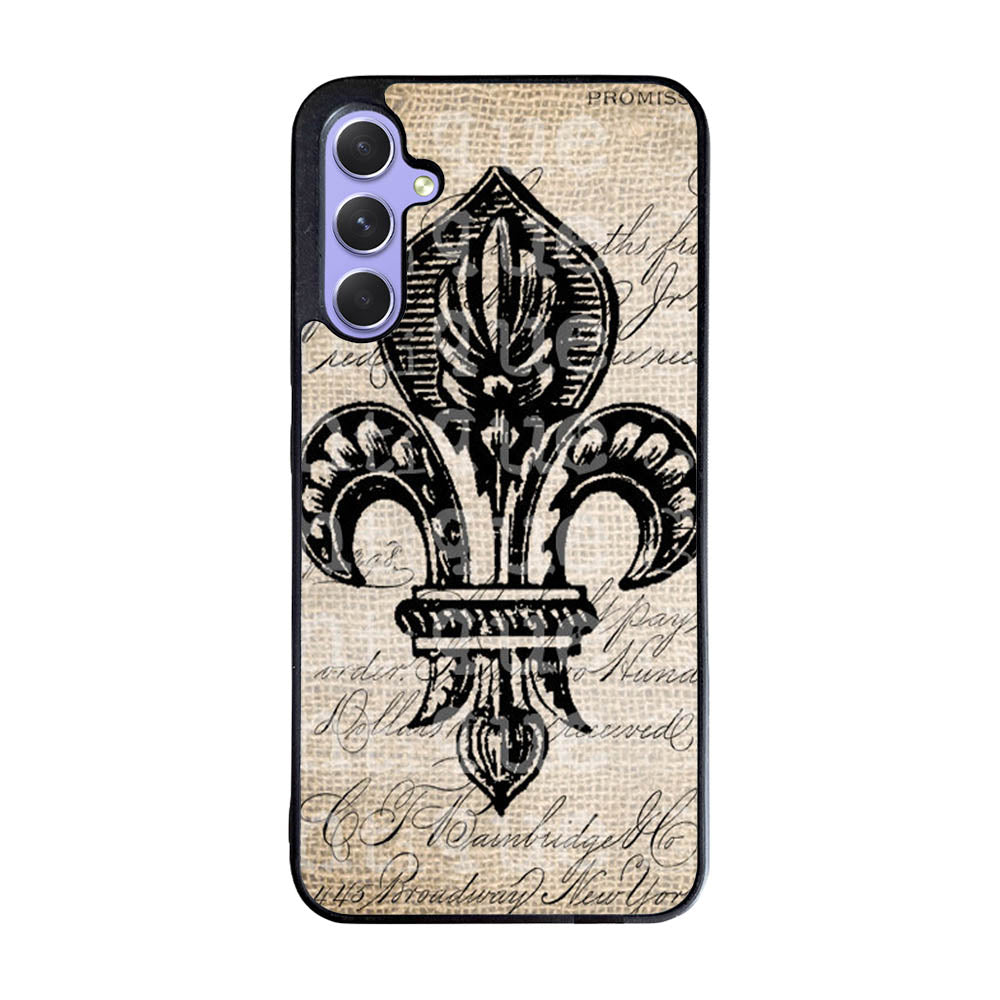 Vintage Brown Fleur de Lis Case Samsung Galaxy A35 5G BC1953