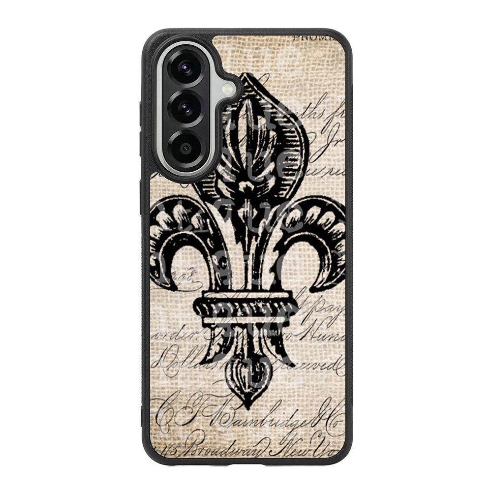 Vintage Brown Fleur de Lis Samsung Galaxy A57 Case BC1953