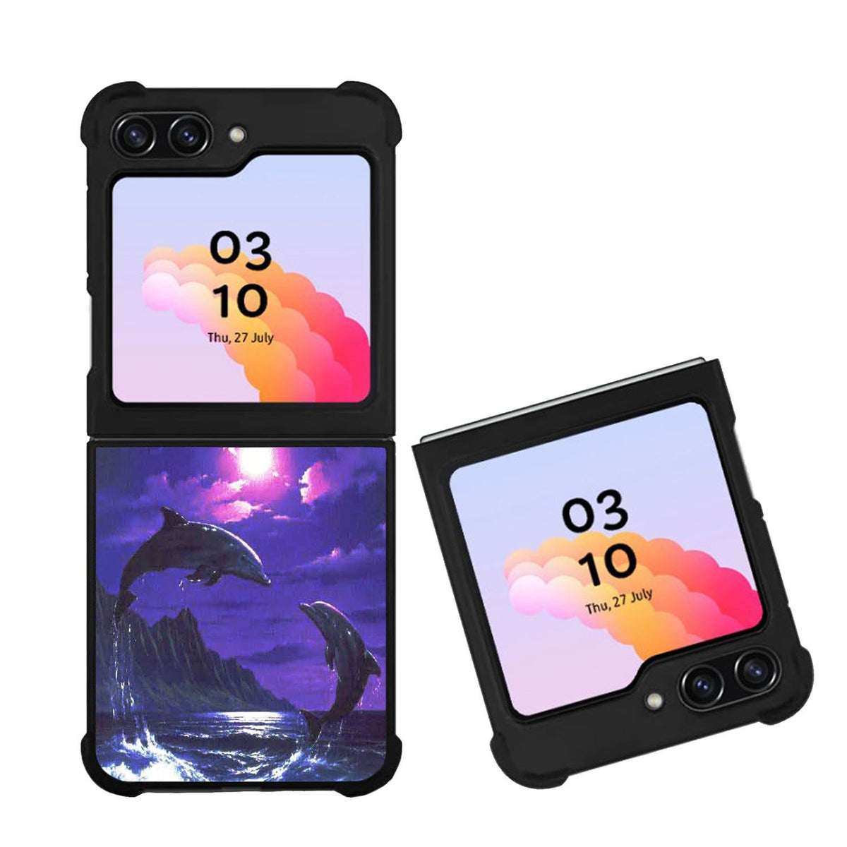 Purple Night Dolphins Beautiful Case Samsung Galaxy Z Flip 5 5G BC1954