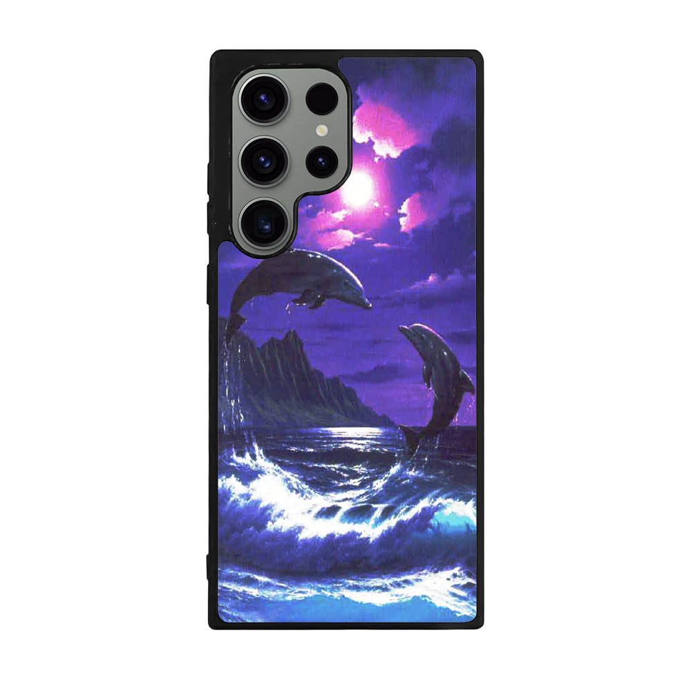 Purple Night Dolphins Beautiful Case Samsung Galaxy S25 Ultra 5G BC1954