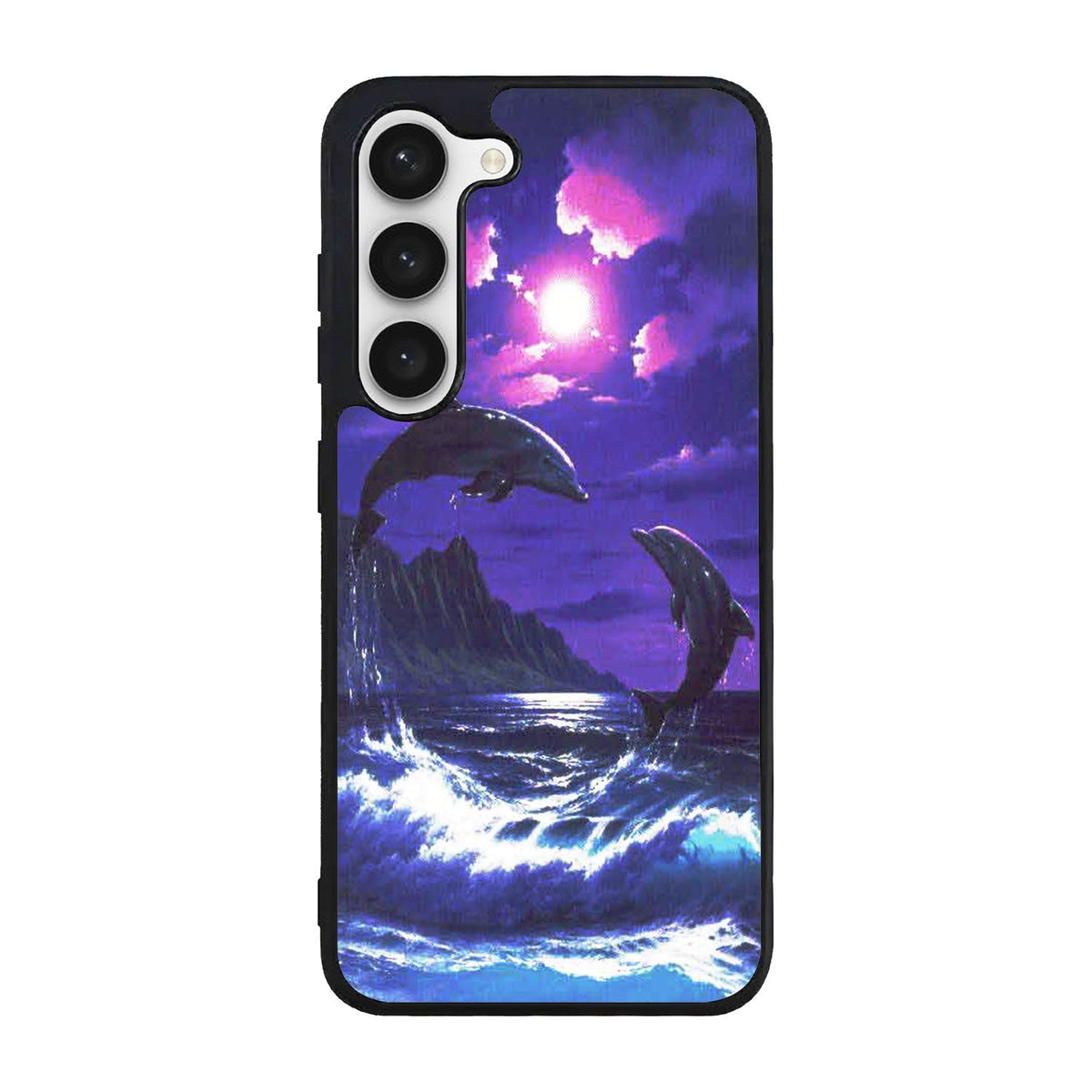 Purple Night Dolphins Beautiful Case Samsung Galaxy S24 Plus 5G BC1954