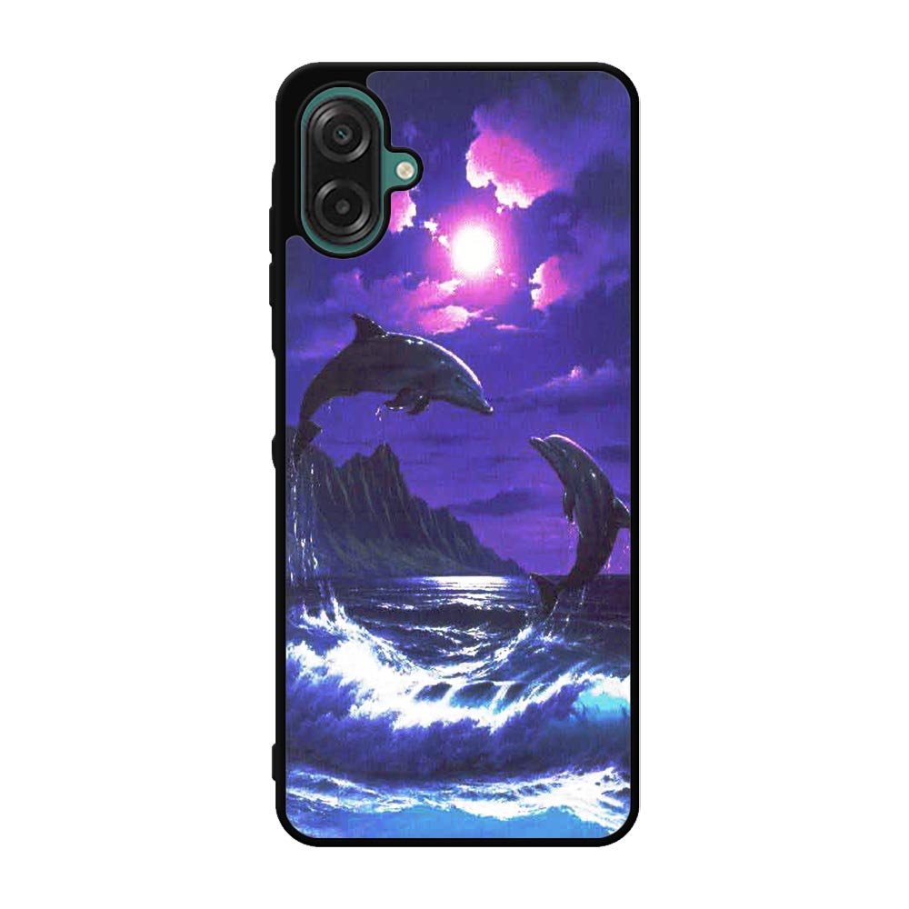 Purple Night Dolphins Beautiful Case Samsung Galaxy A07 BC1954