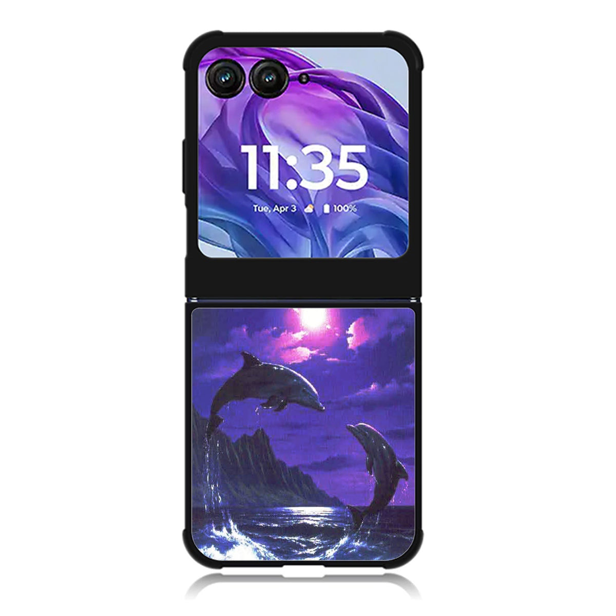 Purple Night Dolphins Beautiful Motorola Moto Razr 2024 , Moto Razr 50 Case FE1954