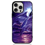 Purple Night Dolphins Case iPhone 16 Pro BC1860