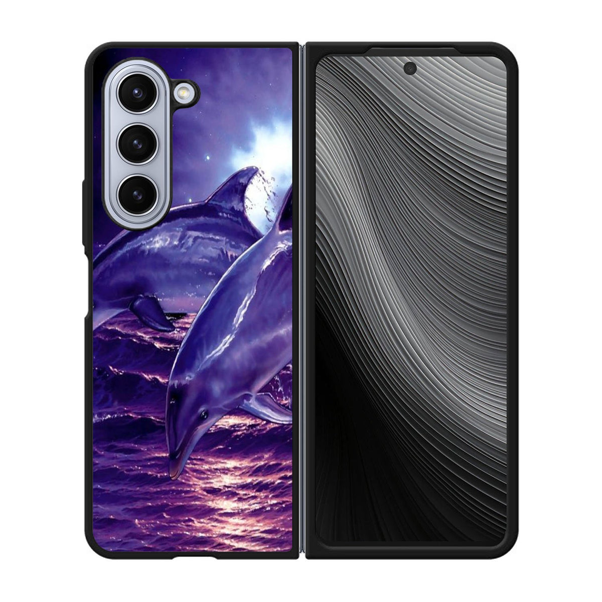 Purple Night Dolphins Case Samsung Galaxy z Fold 5 5G BC1860