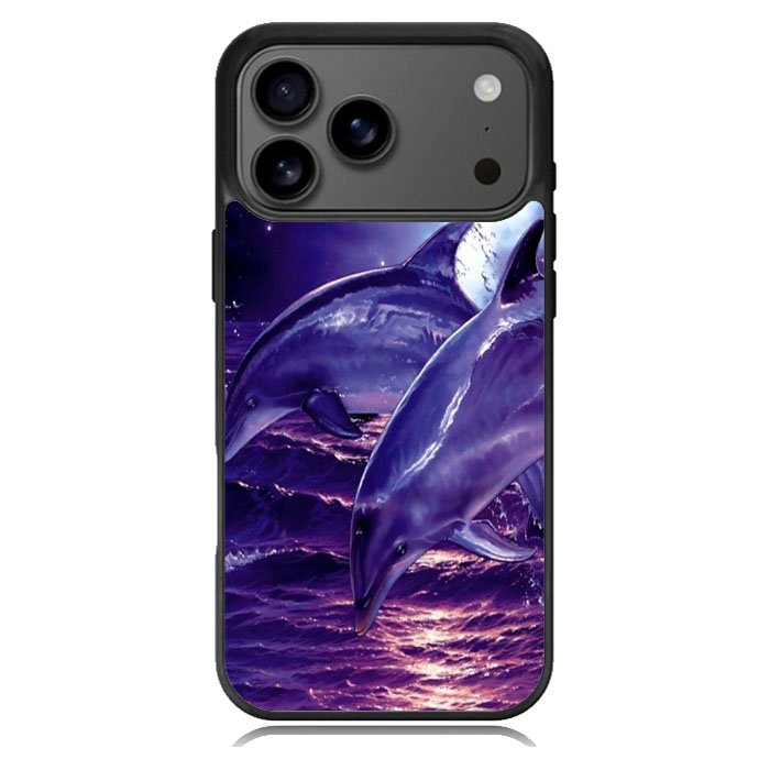 Purple Night Dolphins iPhone 17 Pro Case BC1860