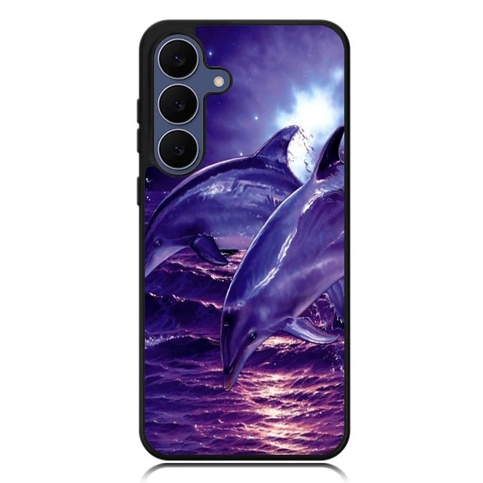Purple Night Dolphins Samsung Galaxy S25 FE Case BC1860