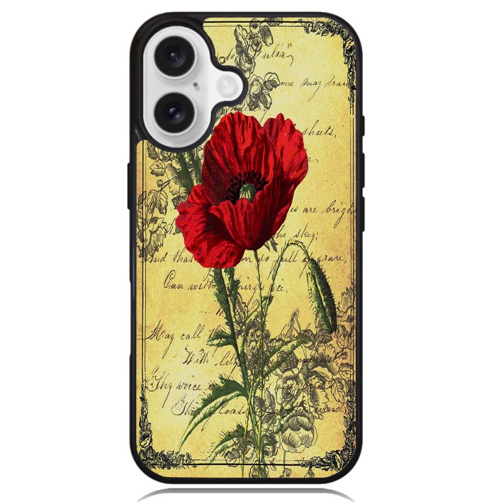 Poppy Ephemera Case iPhone 16 BC1861