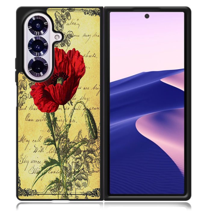 Poppy Ephemera Samsung Galaxy Z Fold 7 5G Case BC1861