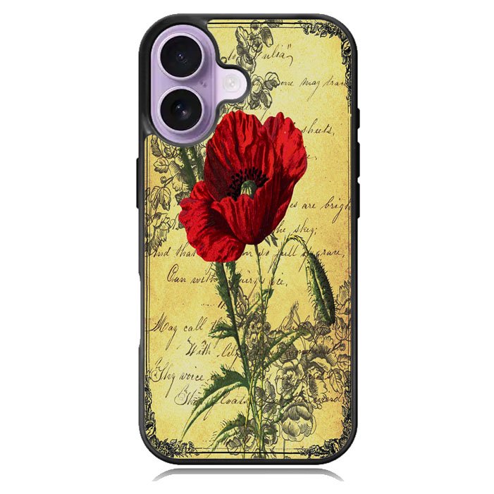 Poppy Ephemera iPhone 17 Case BC1861