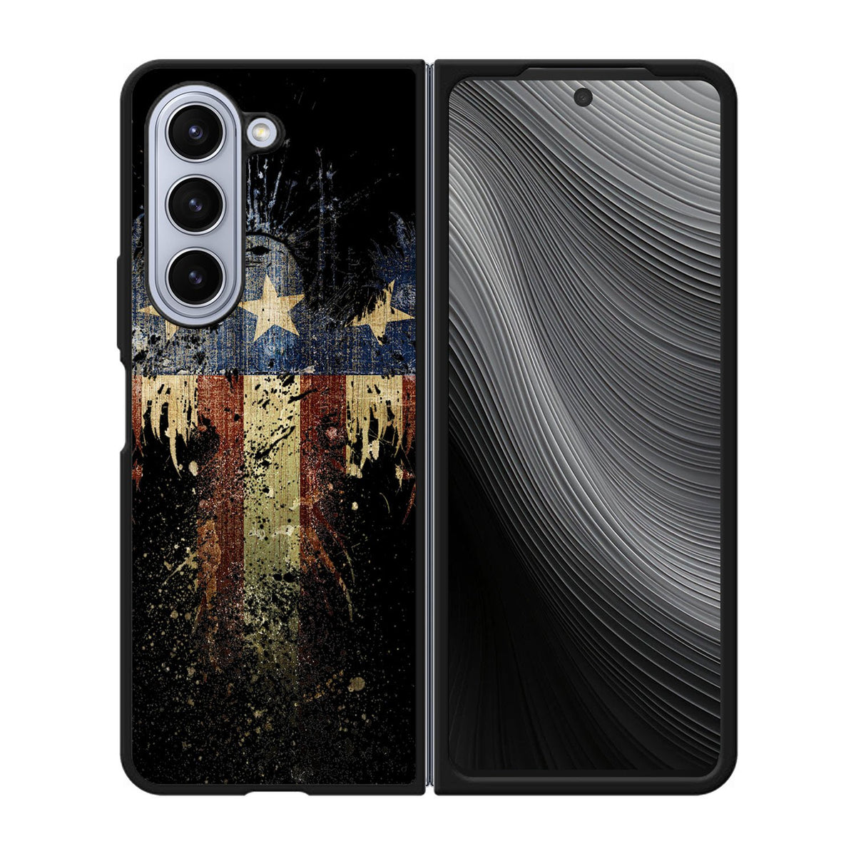 New American Eagle Flag Burning Case Samsung Galaxy z Fold 5 5G BC1863