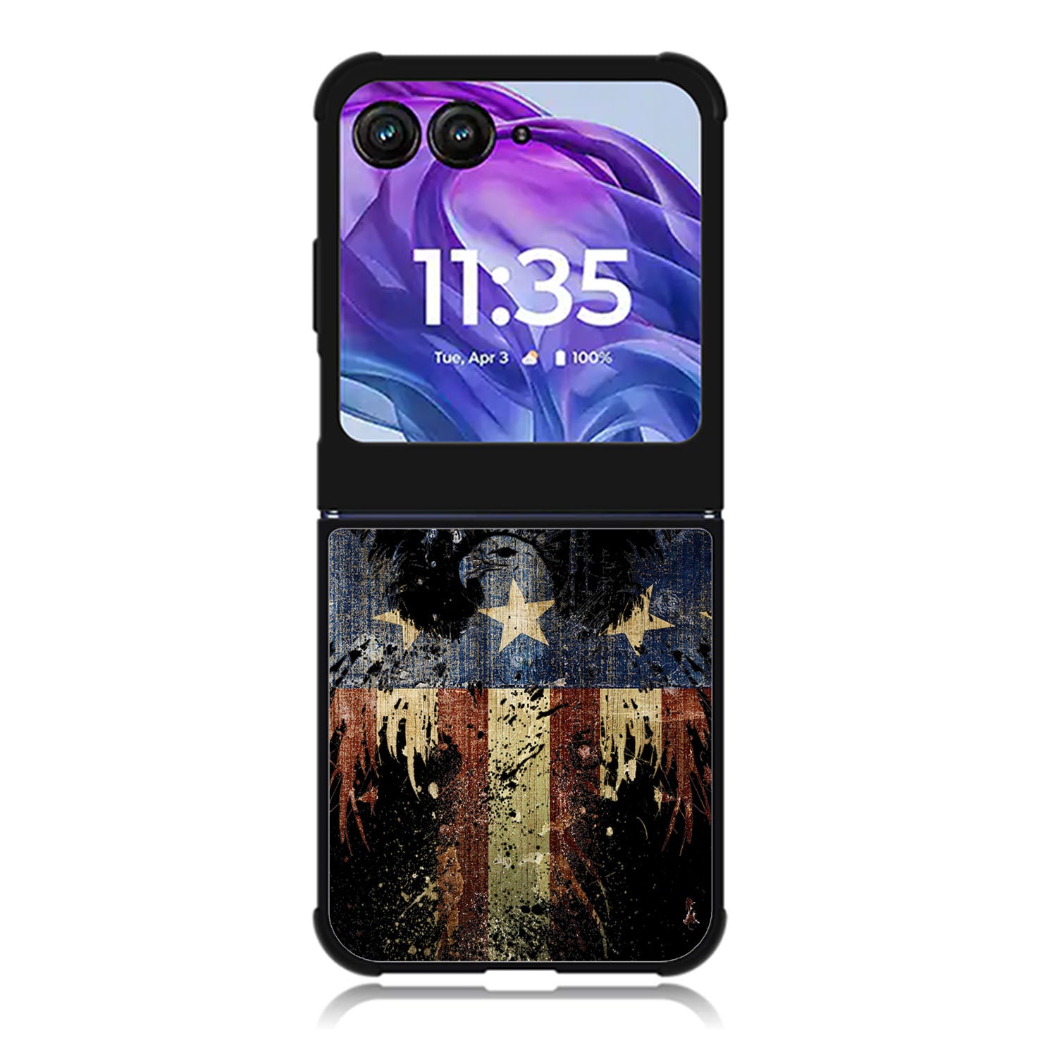 New American Eagle Flag Burning Motorola Moto Razr Plus 2025/2024 Case, Moto Razr 50 Ultra 5G BC1863