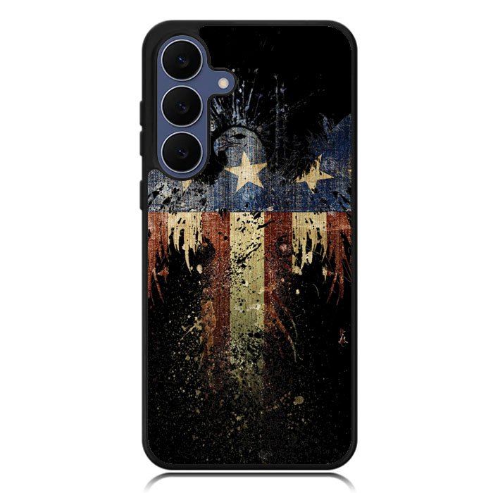 New American Eagle Flag Burning Samsung Galaxy S25 FE Case BC1863