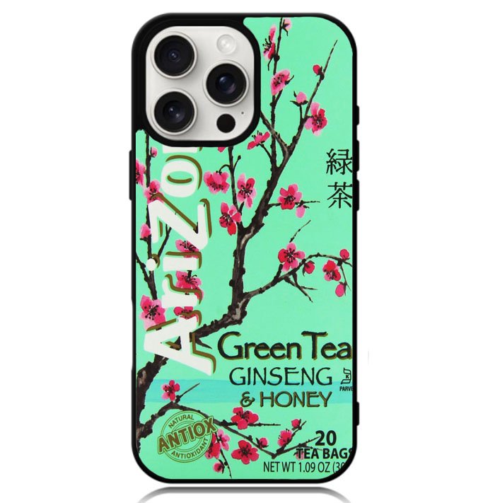 Arizona Green Tea Beverage Drink Retro Teal Case iPhone 16 Pro BC1848