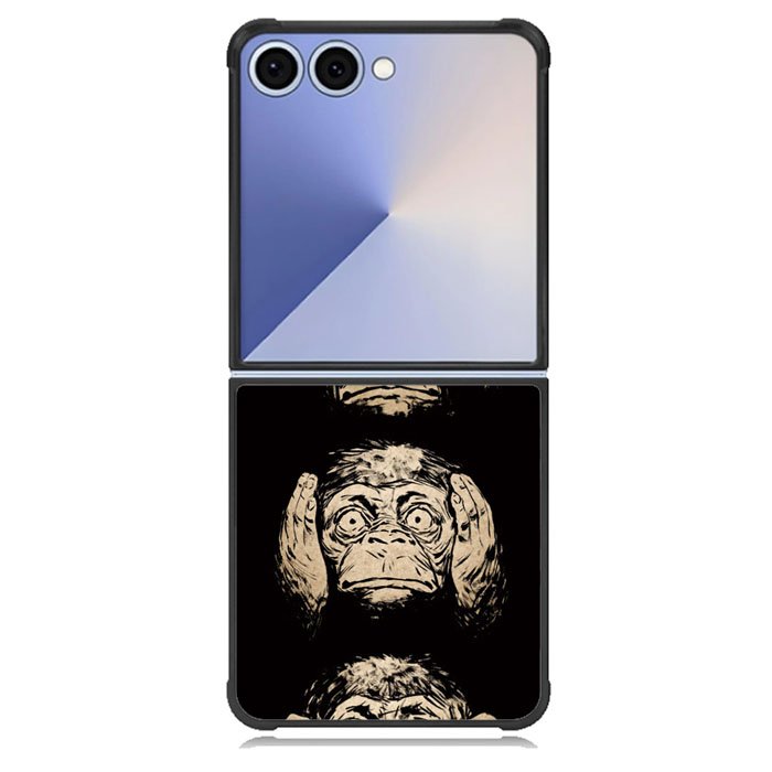 Wisdom Monkeys Thoughtful Quirky Cute Samsung Galaxy Z Flip 7 Case BC1849