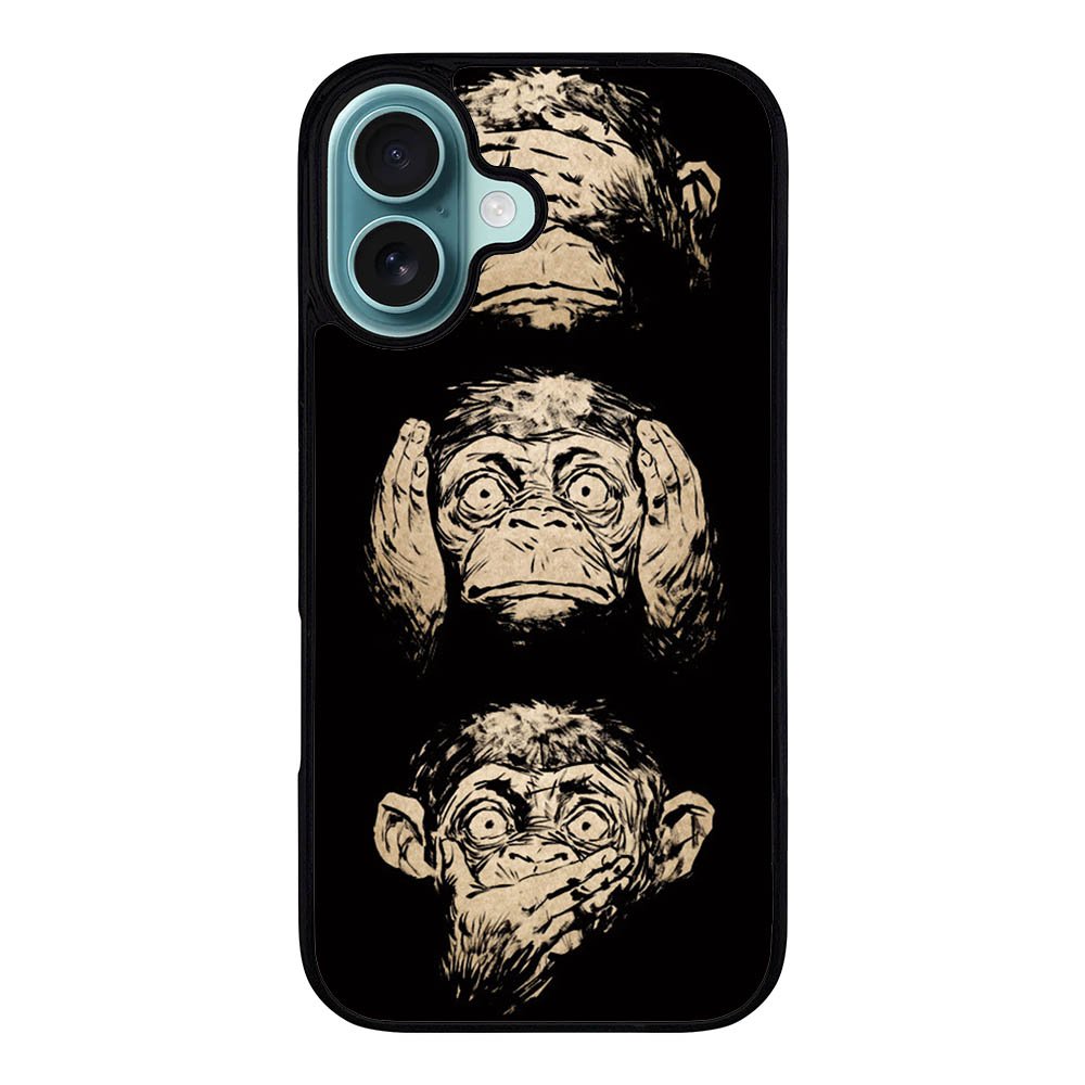 Wisdom Monkeys Thoughtful Quirky Cute Case iPhone 16 Plus BC1849