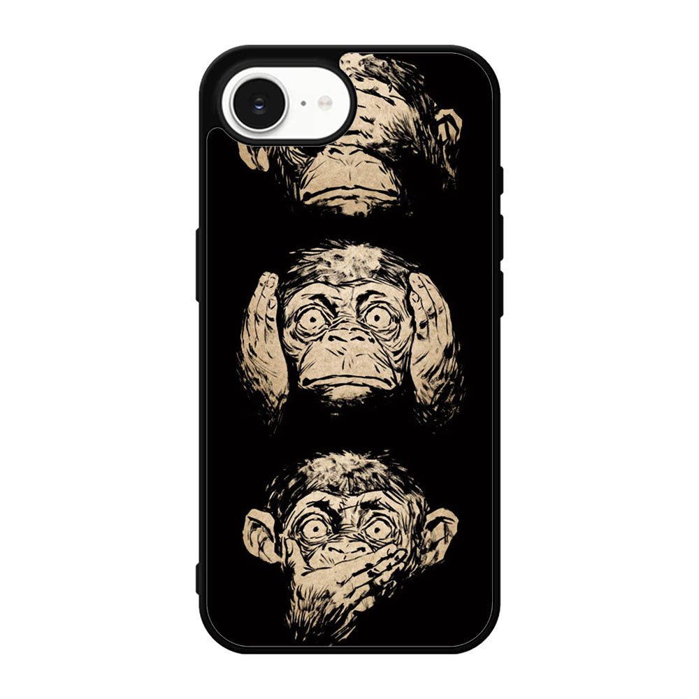 Wisdom Monkeys Thoughtful Quirky Cute iPhone 17e Case BC1849