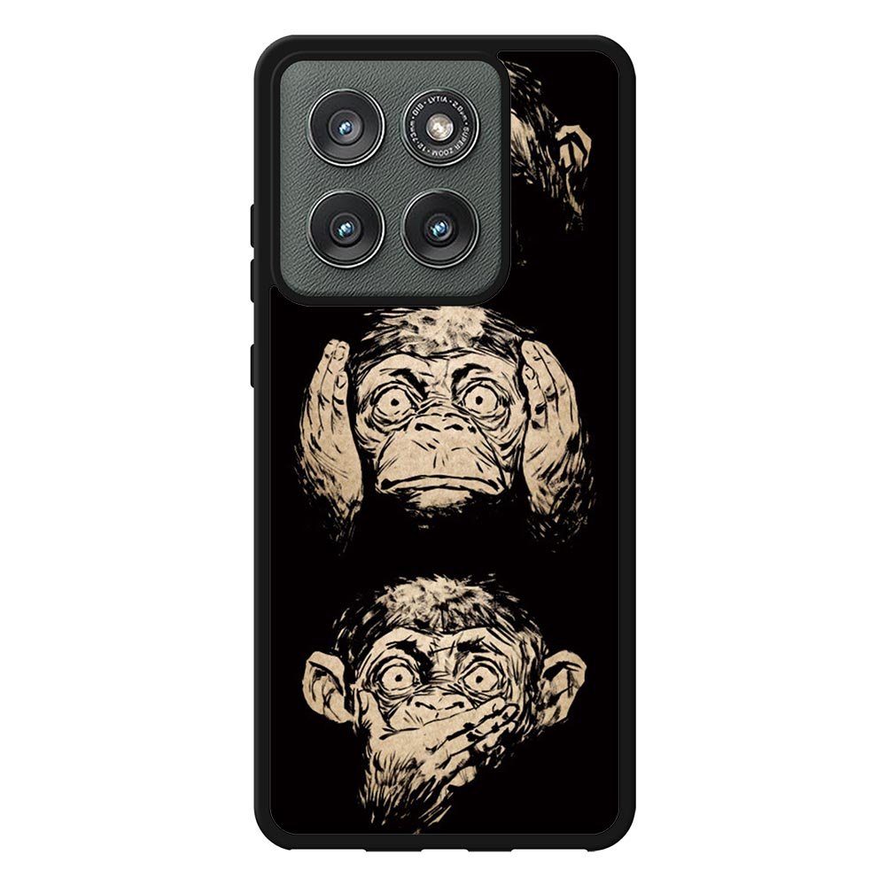 Wisdom Monkeys Thoughtful Quirky Cute Case Motorola Moto Edge 2025 BC1849