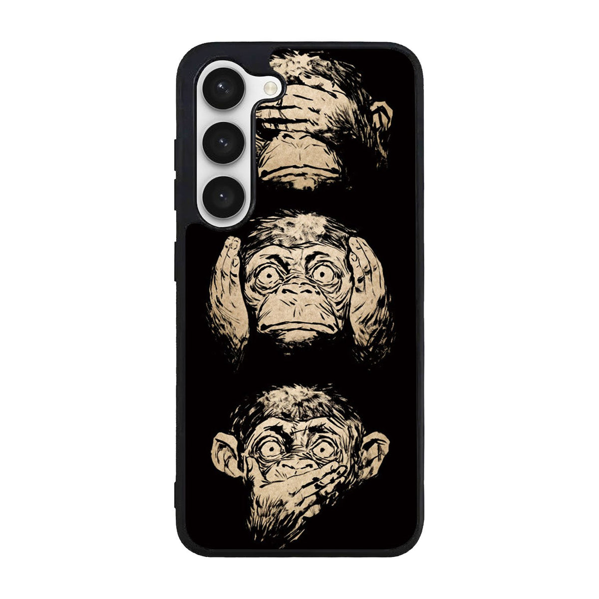 Wisdom Monkeys Thoughtful Quirky Cute Case Samsung Galaxy S24 Plus 5G BC1849