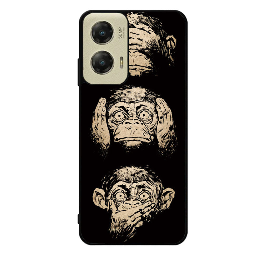 Wisdom Monkeys Thoughtful Quirky Cute Case Motorola Moto G Stylus 2024 5G BC1849