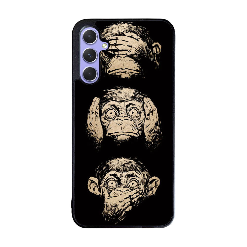 Wisdom Monkeys Thoughtful Quirky Cute Case Samsung Galaxy A55 5G BC1849
