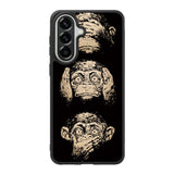 Wisdom Monkeys Thoughtful Quirky Cute Samsung Galaxy A57 Case BC1849
