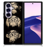 Wisdom Monkeys Thoughtful Quirky Cute Samsung Galaxy Z Fold 7 5G Case BC1849