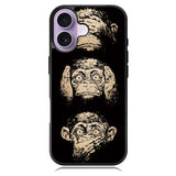 Wisdom Monkeys Thoughtful Quirky Cute iPhone 17 Case BC1849