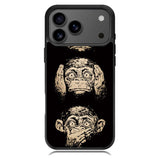 Wisdom Monkeys Thoughtful Quirky Cute iPhone 17 Pro Max Case BC1849